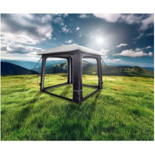 1 - Aufblasbarer Pavillon 260 x 260 x 235 cm mit Schnellanschluss für Camping, Haus und Garten